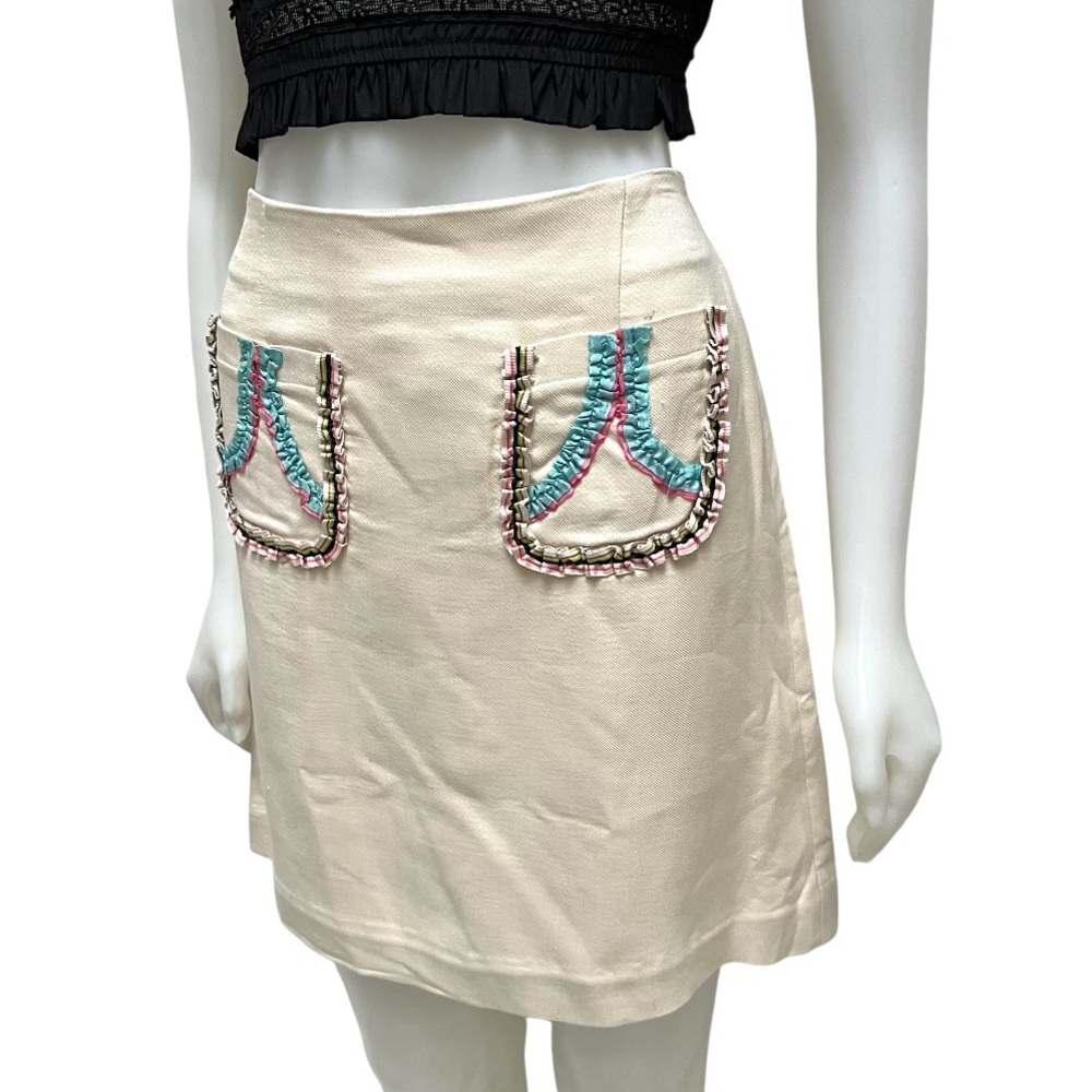 Vintage CYTHIA‎ RAWLEY Silk Mini Skirt Preppy Light Academia Coquette Girl 90's - Picture 6 of 17